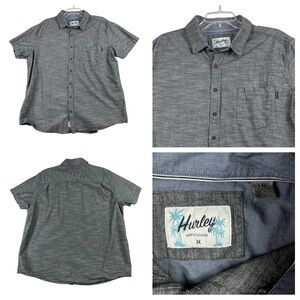 Men's Hurley 100% Cotton Short Sleeve Button Down‎ XXL